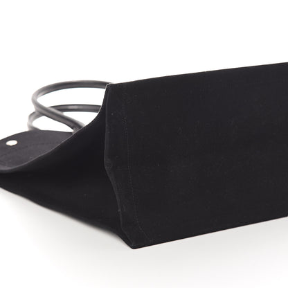 Saint Laurent Linen Calfskin Rive Gauche Tote Black 7 of 8