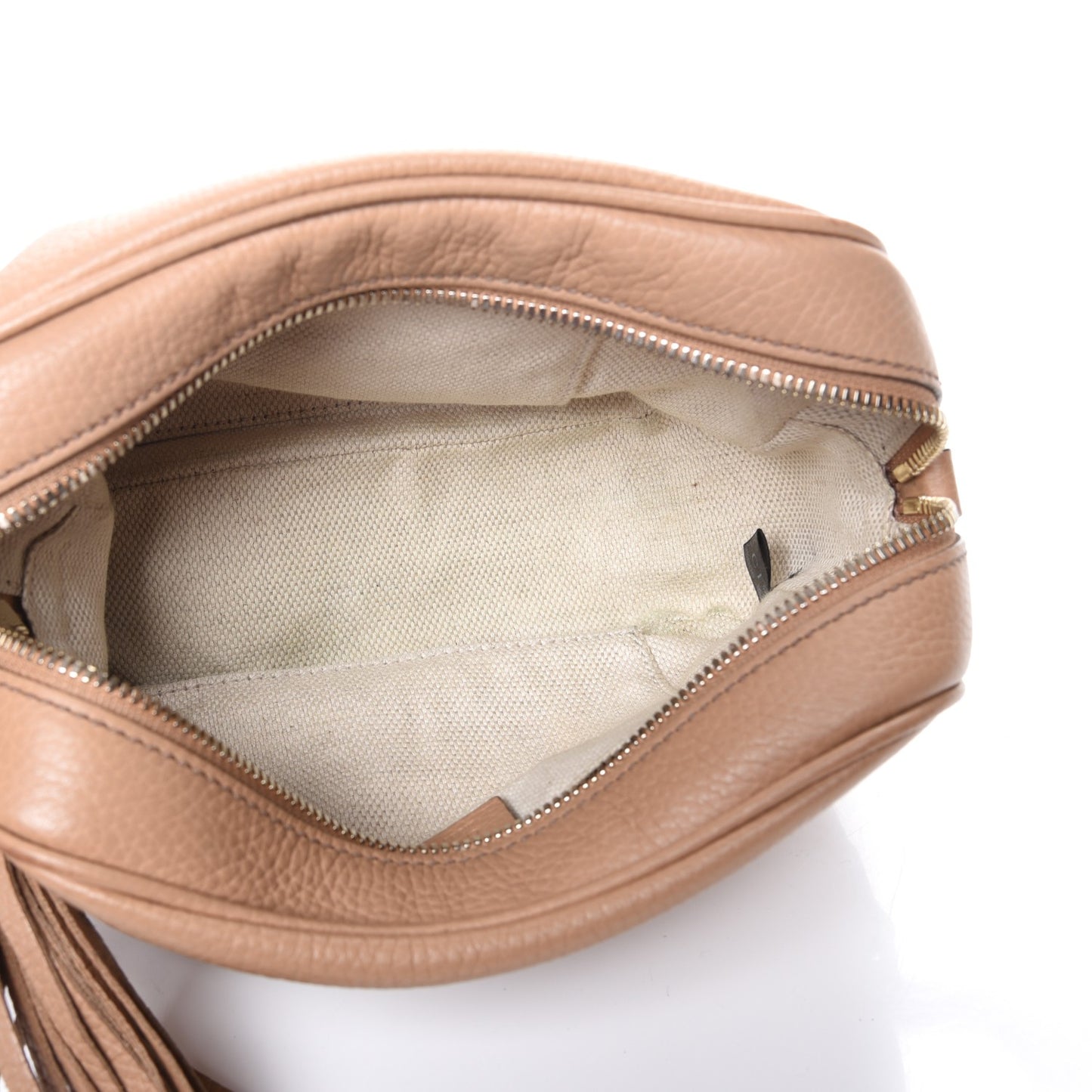 Pebbled Calfskin Small Soho Disco Bag Camelia