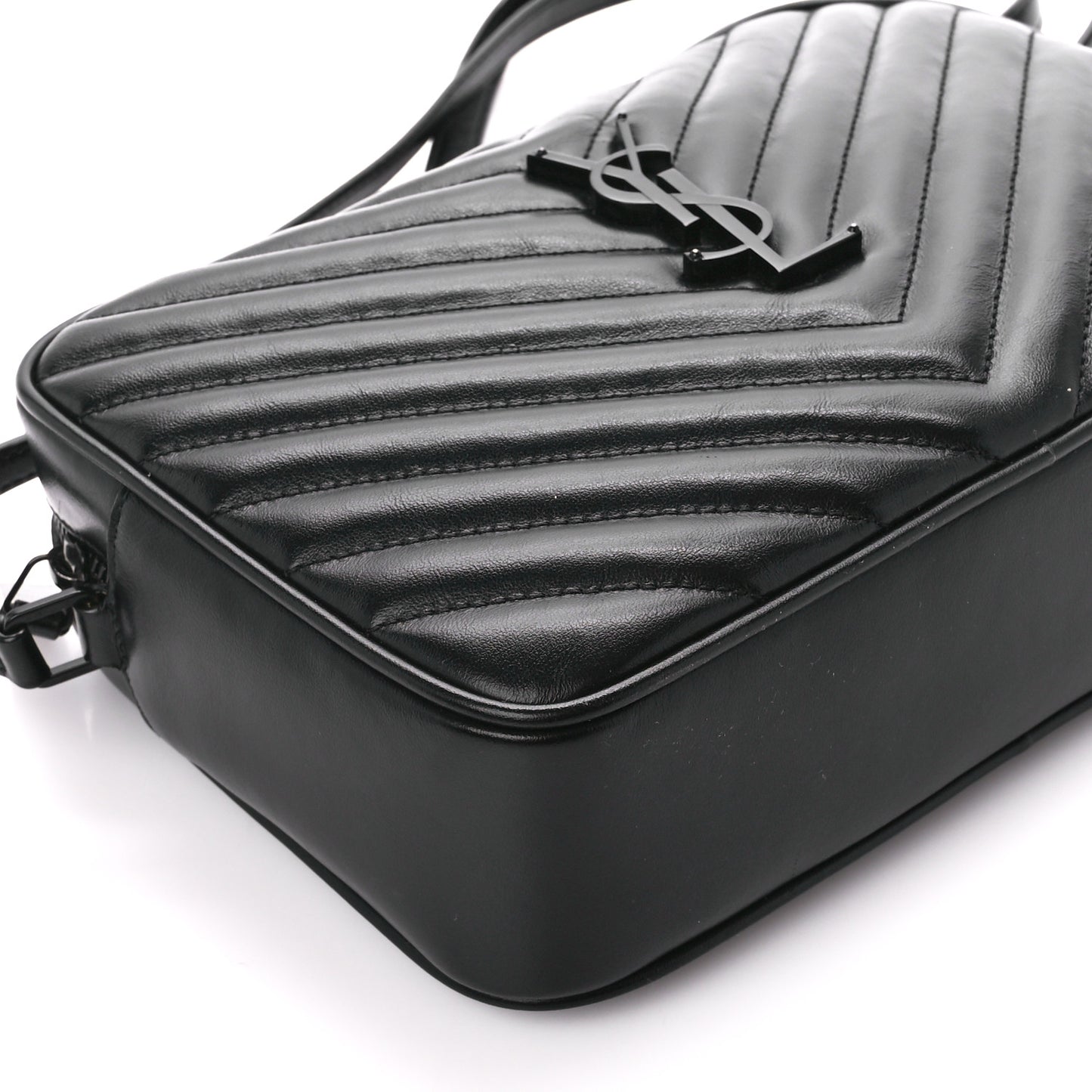 Calfskin Matelasse Monogram Monochrome Lou Camera Bag Black