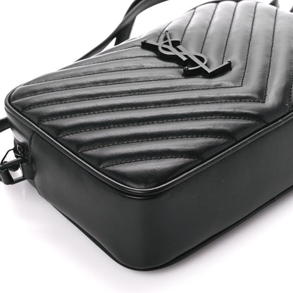 Saint Laurent Calfskin Matelasse Monogram Monochrome Lou Camera Bag Black 9 of 10