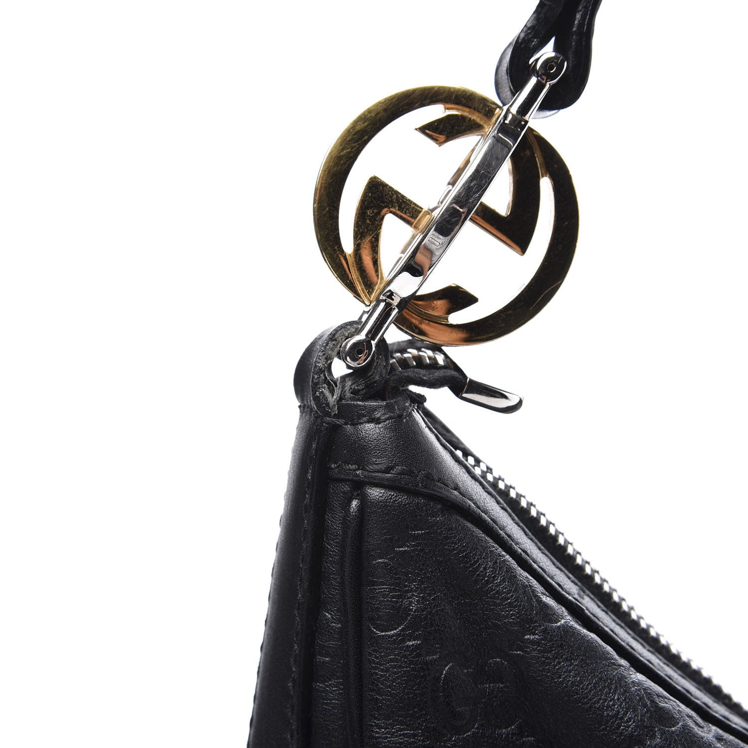 Gucci Guccissima Medium GG Twins Hobo Black 11 of 12