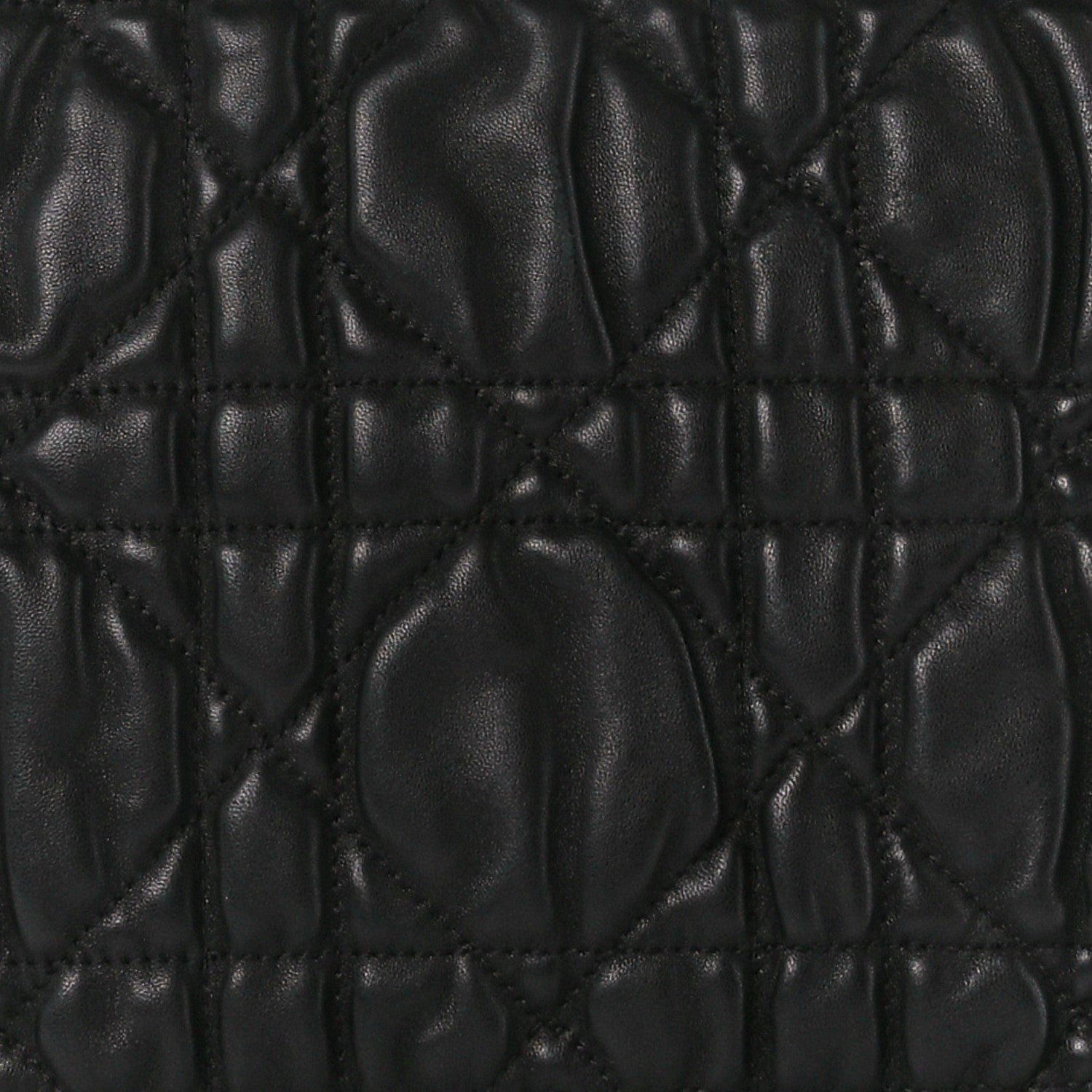 Christian Dior Lambskin Cannage Pouch Black 10 of 12