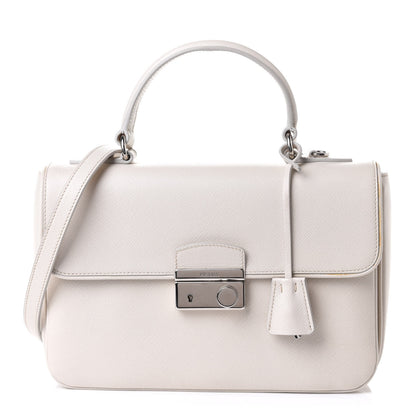 Prada Saffiano Lux Sound Top Handle Pomice 1 of 12