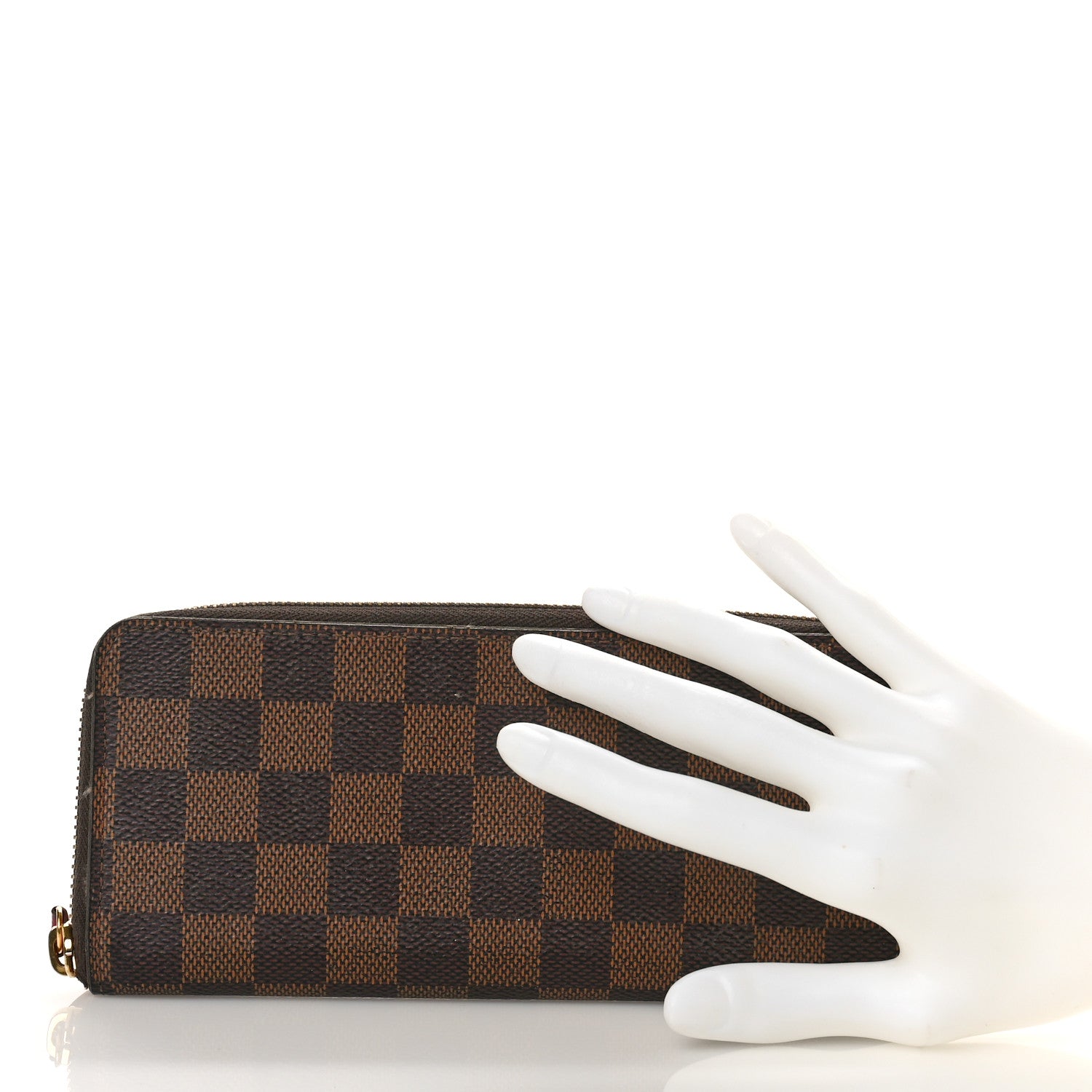 Louis Vuitton Damier Ebene Clemence Wallet Cherry 2 of 11