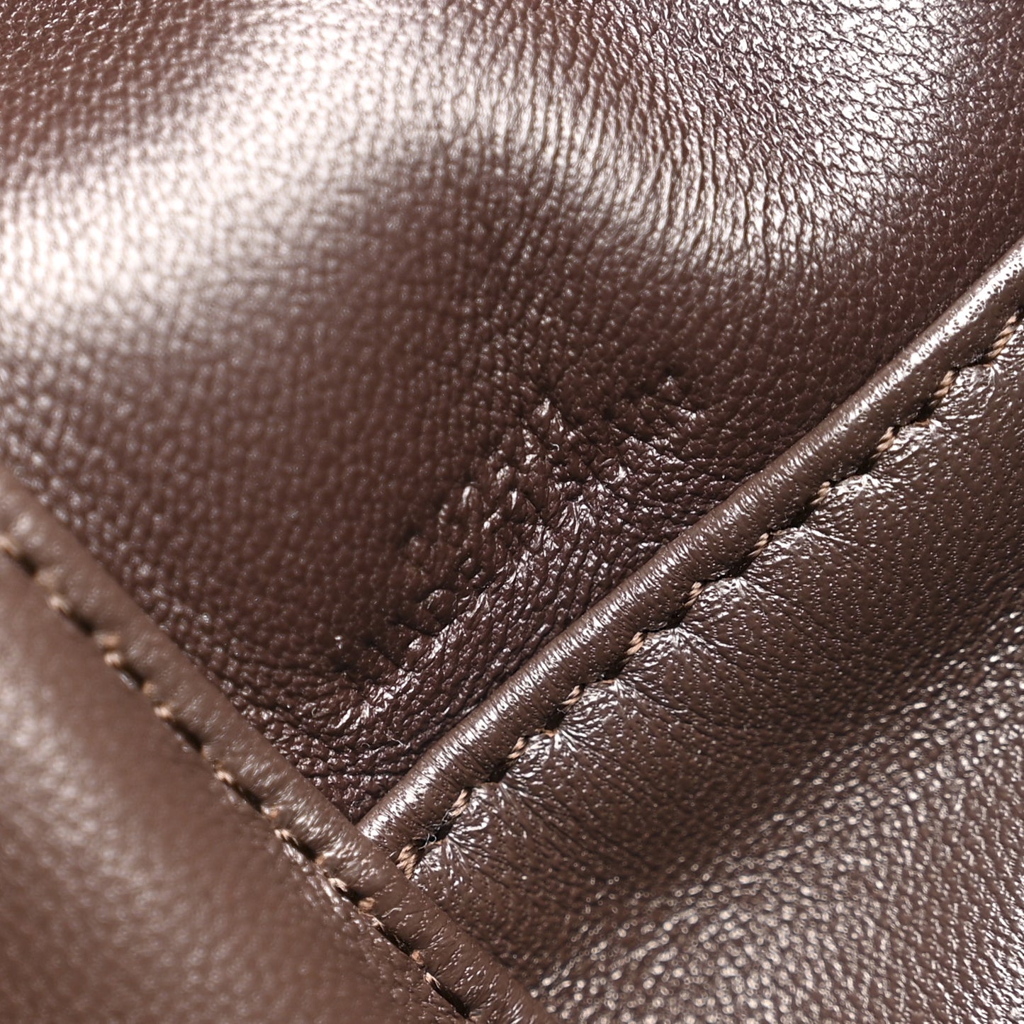 Nappa Lambskin Large Featherlight Puzzle Bag Dark Chestnut