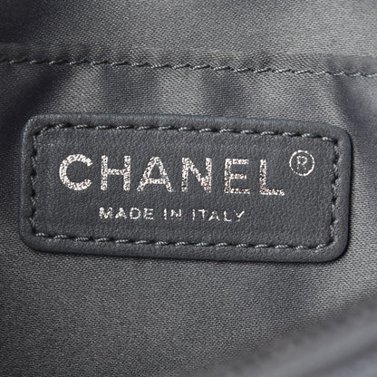 Chanel Metallic Goatskin Quilted Banane Waist Bag Fanny Pack Silver 9 of 12