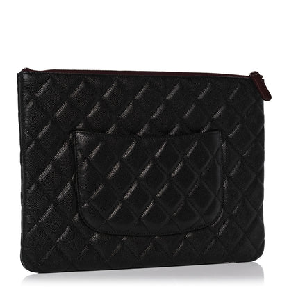 Chanel Caviar Quilted Medium Cosmetic Case Black 3 of 10