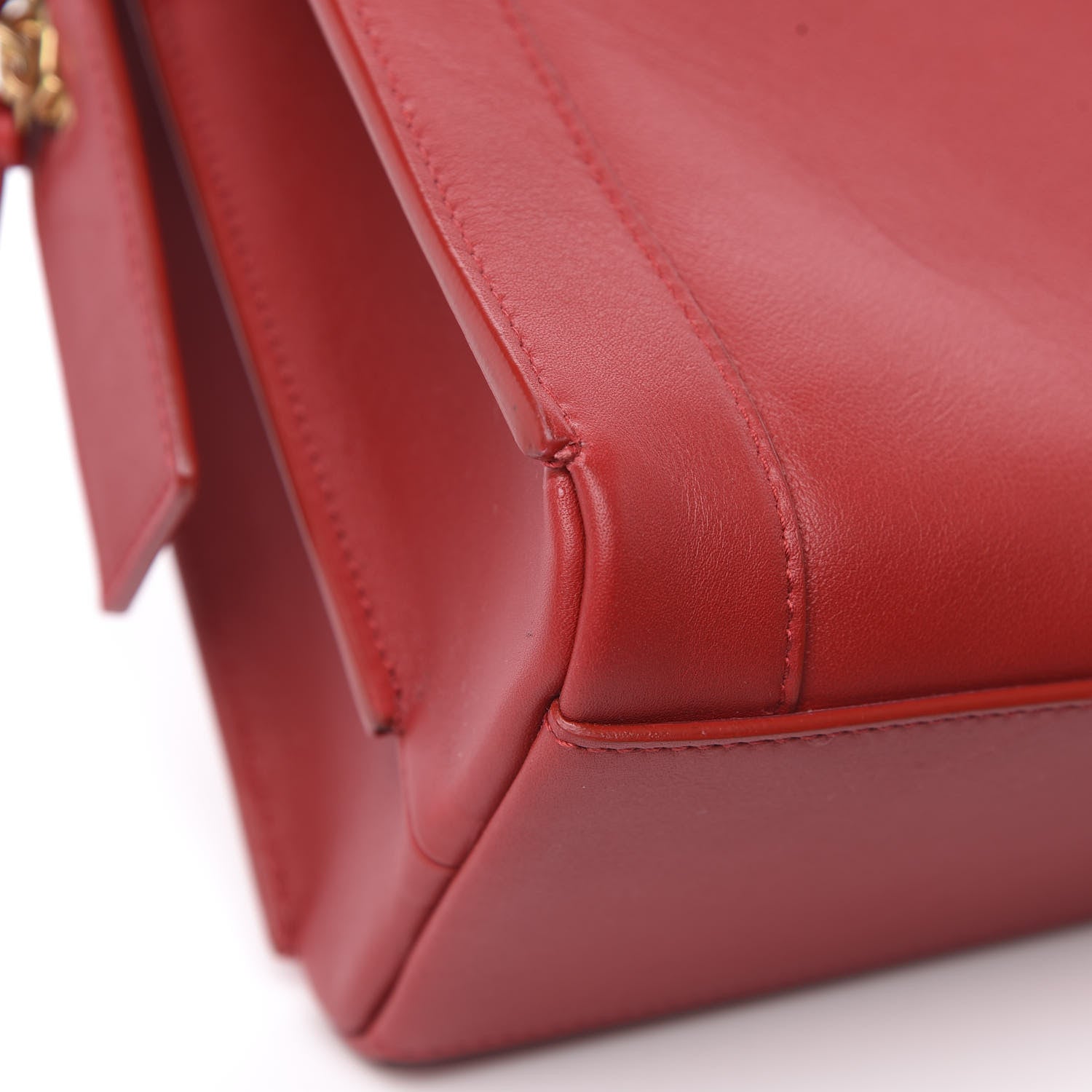 Saint Laurent Smooth Calfskin Small East Side Tote Rouge Eros 12 of 13