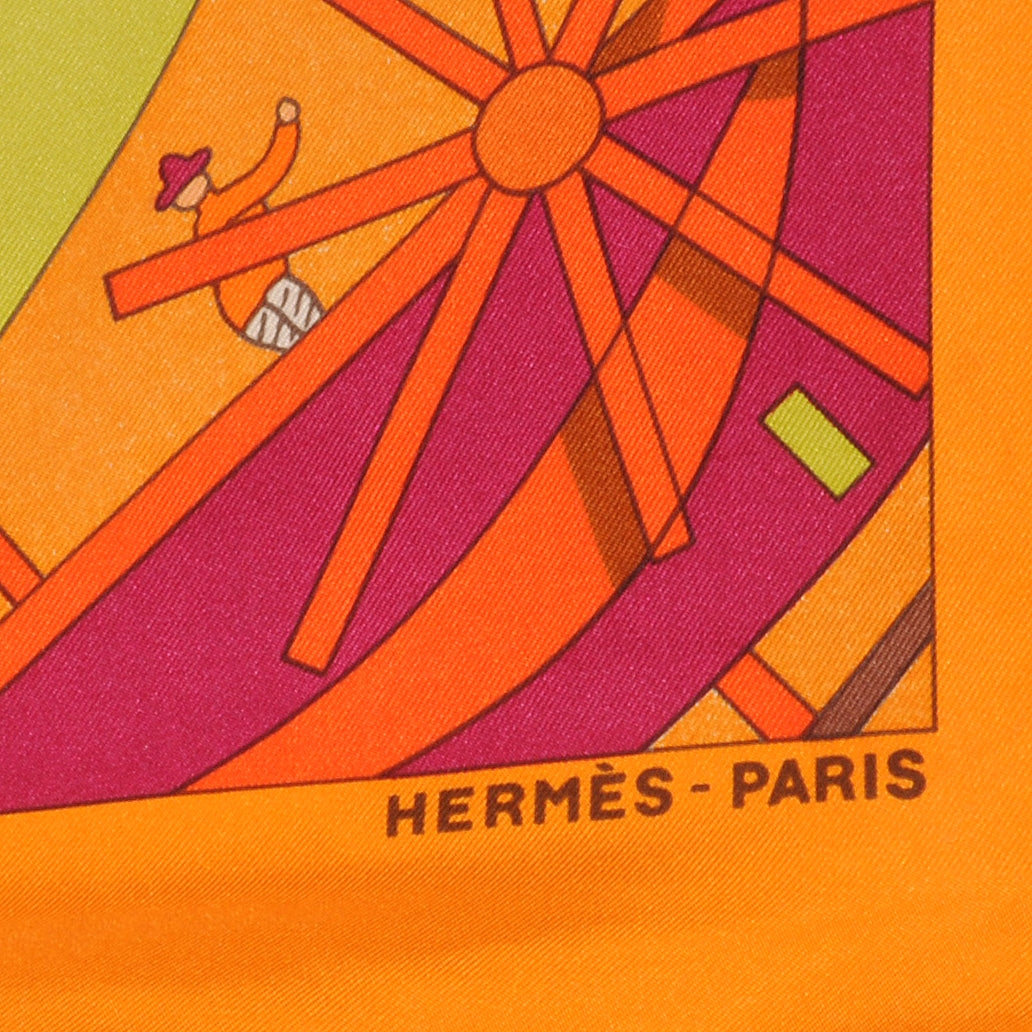 Hermes Silk Les Folies Du Ciel II Scarf 90 5 of 5