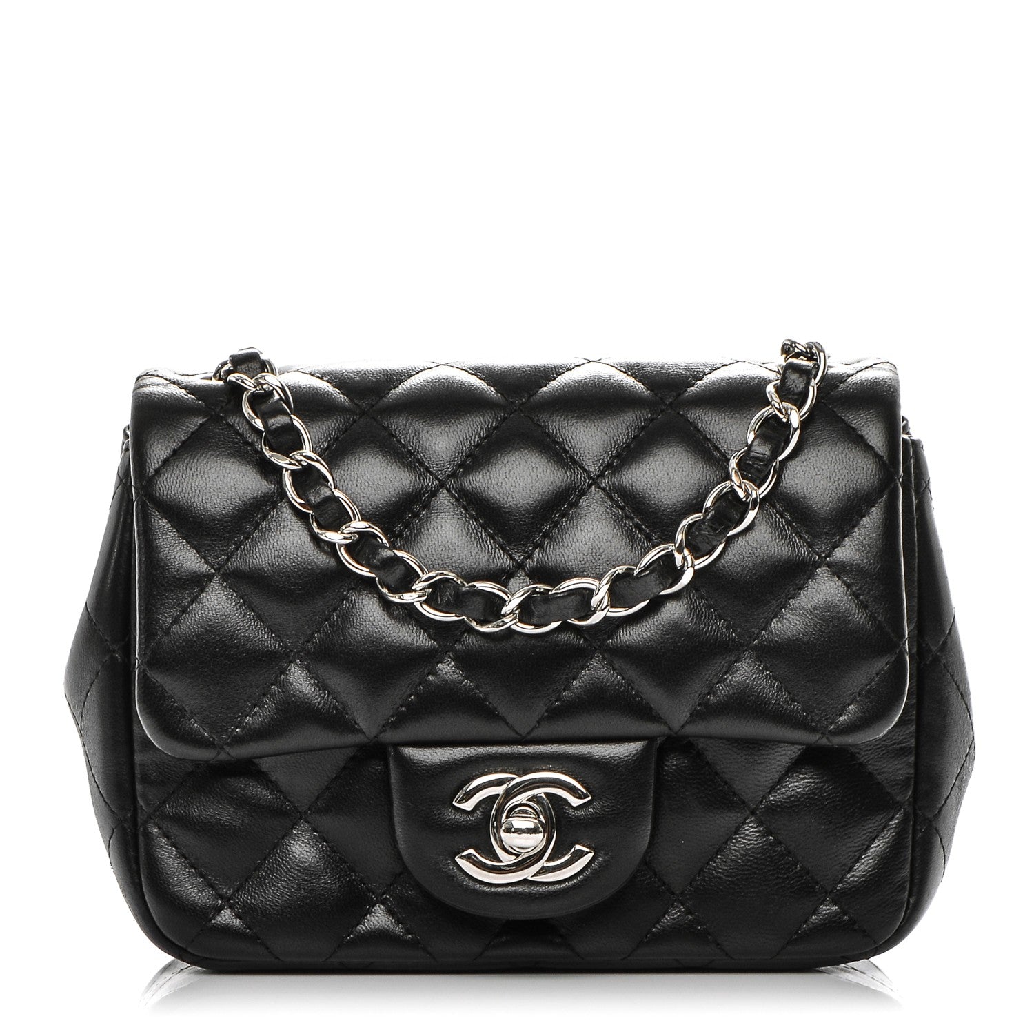 Chanel Lambskin Quilted Mini Square Flap Black 1 of 7