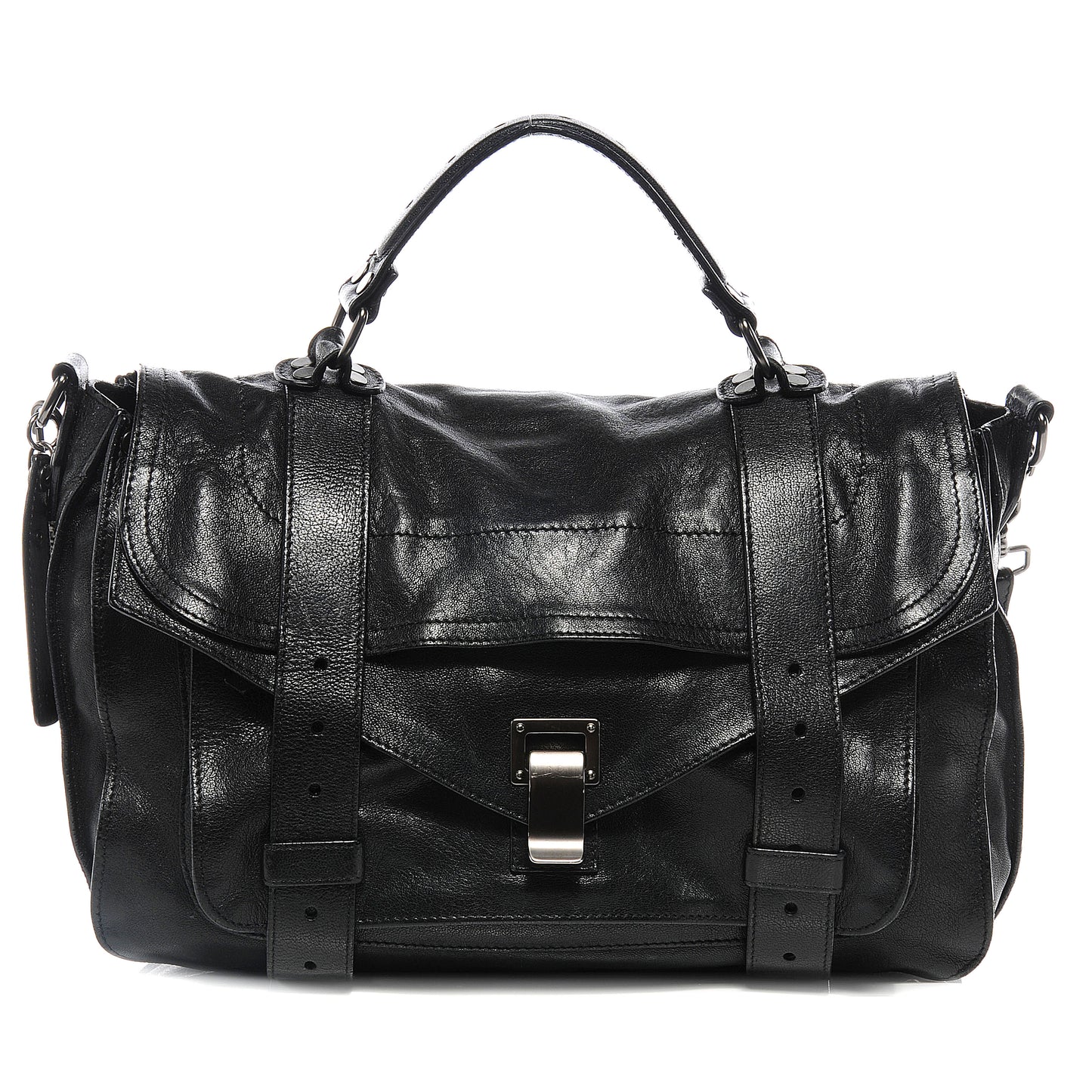 Lambskin PS1 Medium Satchel Black