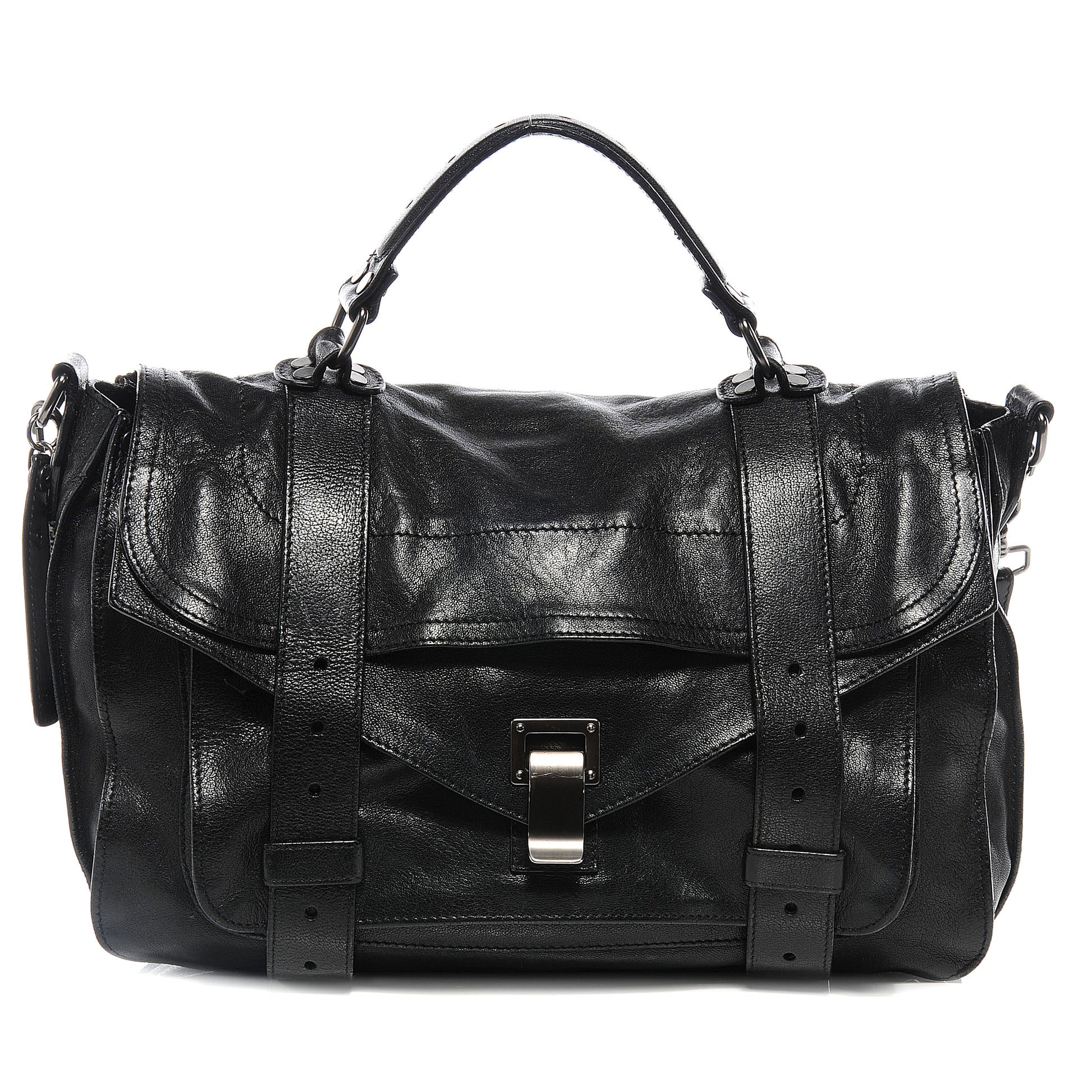 Proenza Schouler Lambskin PS1 Medium Satchel Black 1 of 8