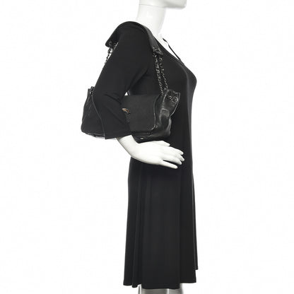 Chanel Calfskin Diamond Stitch Accordion Flap Black 2 of 14