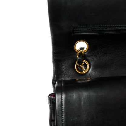 Chanel Lambskin Quilted Medium Double Flap Black 14 of 14