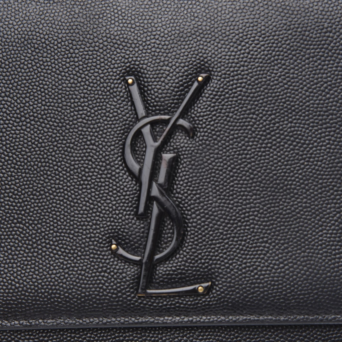 Grain De Poudre Medium Classic Monogram Kate Satchel Black
