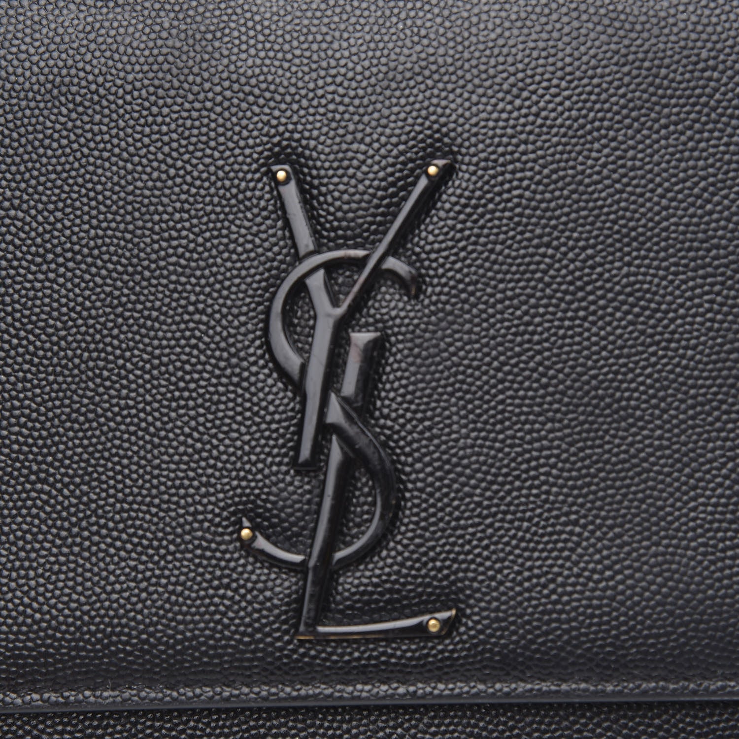 Saint Laurent Grain De Poudre Medium Classic Monogram Kate Satchel Black 10 of 12