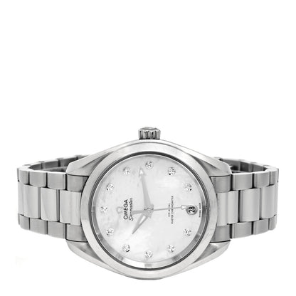 Omega Stainless Steel Diamond Mother of Pearl 34mm Seamaster Aqua Terra Co-Axial Master Chronometer Automatic Watch 220.10.34.20.55.001 2 of 5