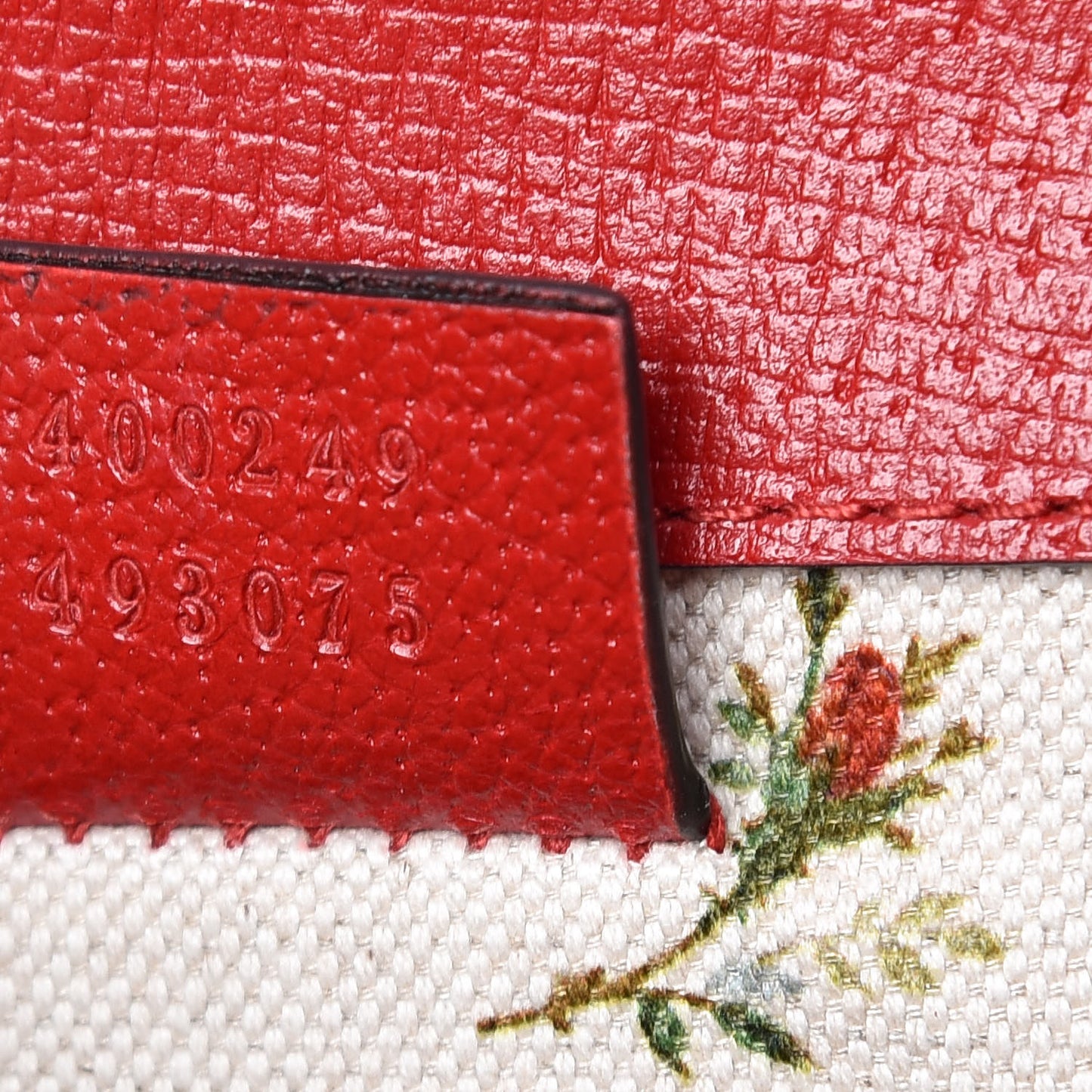 Calfskin Web Floral Embroidered Small Dionysus Shoulder Bag Hibiscus Red