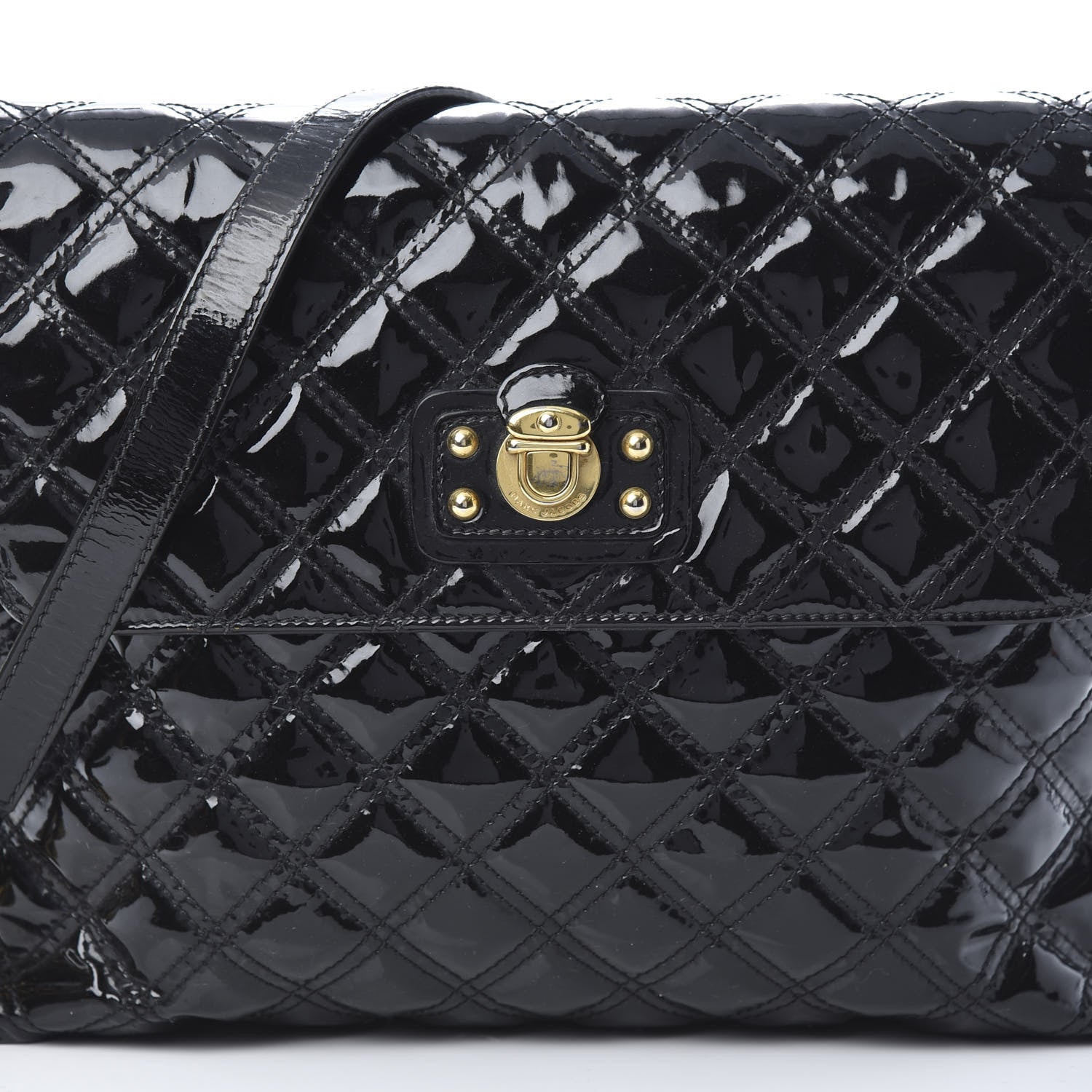 Marc Jacobs Patent Quilted The XL Single Flap Black 8 of 12