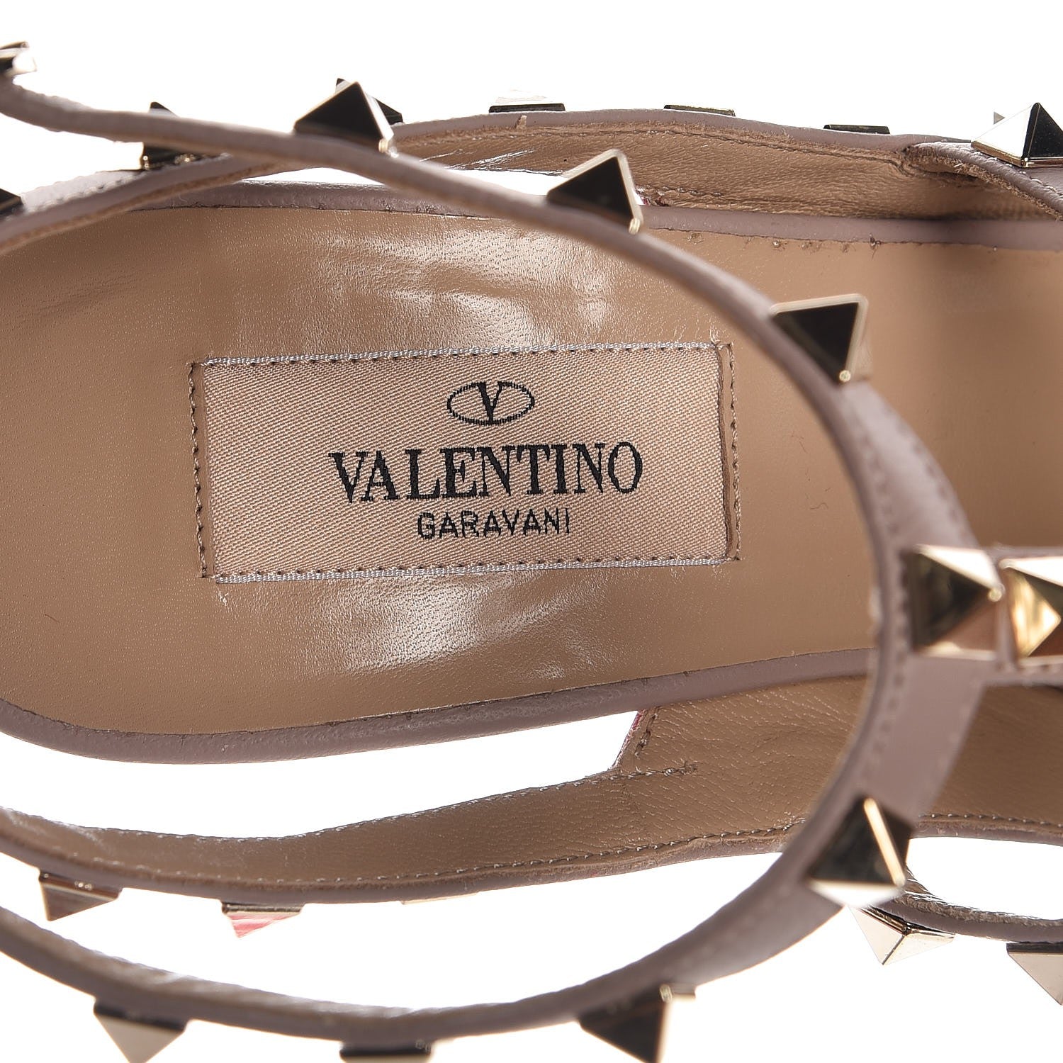 Valentino Garavani Nappa Rockstud Ankle Strap Pumps 38 Fragola Poudre 7 of 8