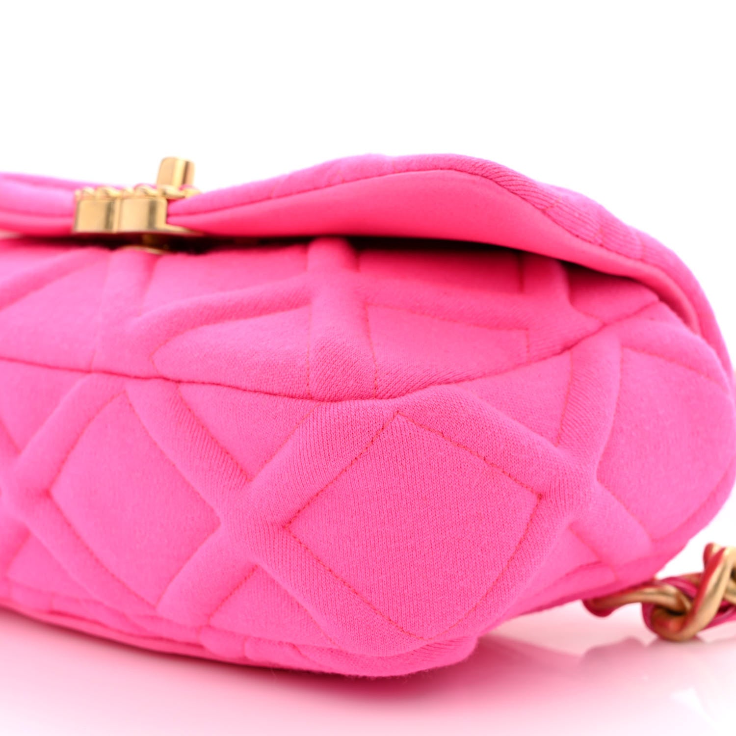 Chanel Jersey Quilted Chanel 19 Waist Bag Pink 10 of 14