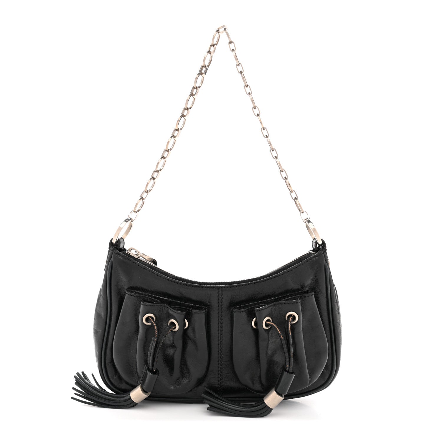 Givenchy Lambskin Tassel Hobo Black 1 of 13