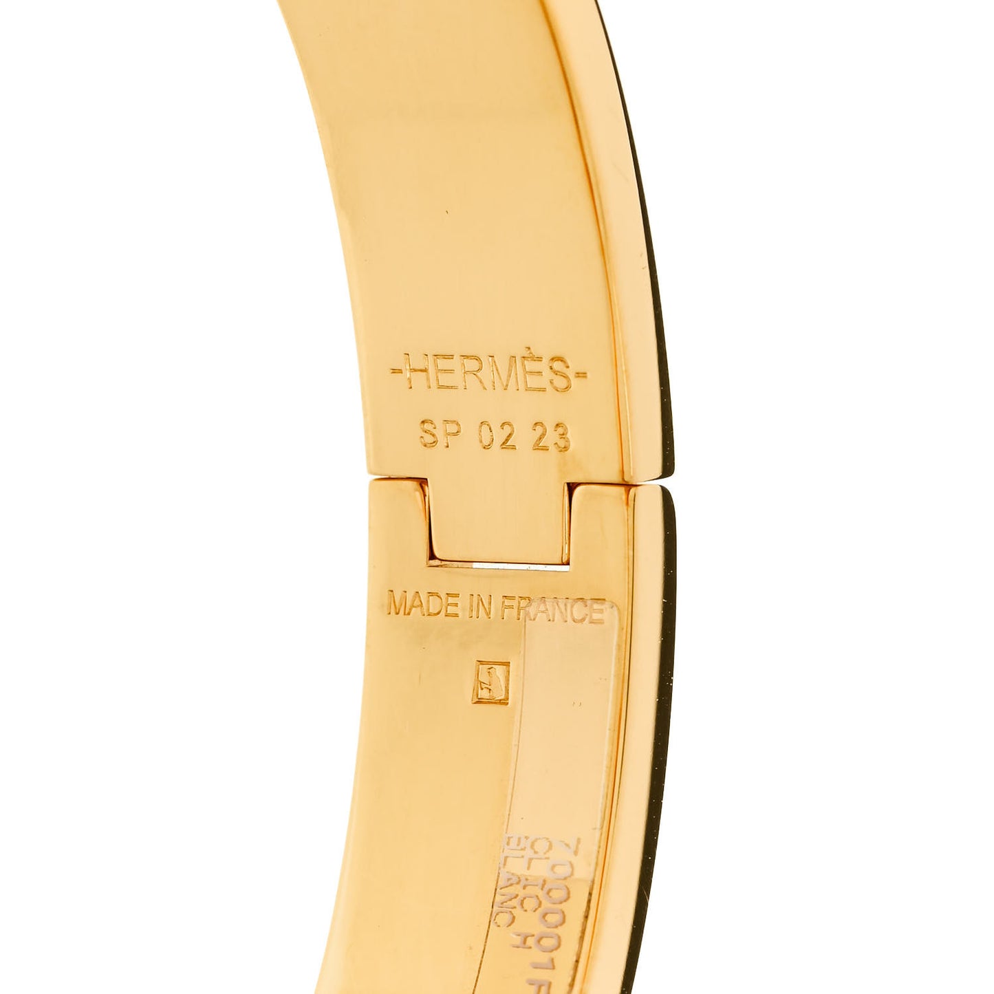 Enamel Narrow Clic Clac H Bracelet GM White