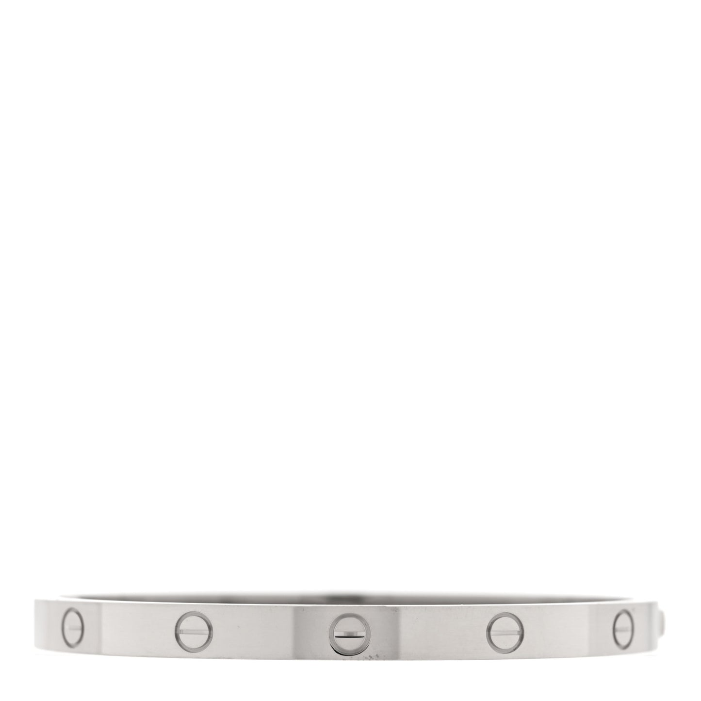 18K White Gold Medium LOVE Bracelet 16