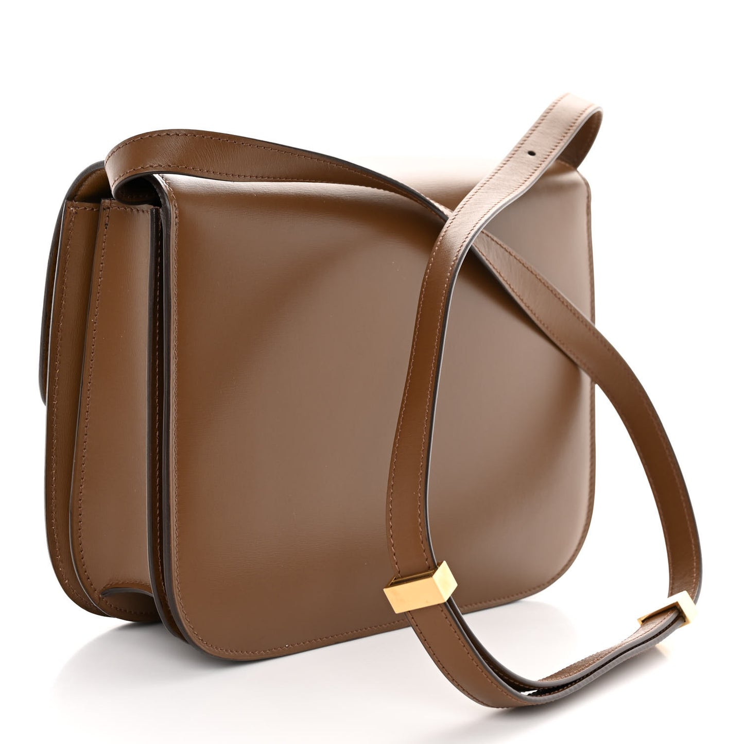Box Calfskin Medium Classic Box Flap Bag Camel