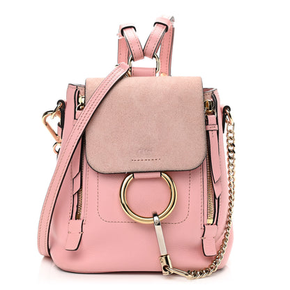 Chloe Suede Calfskin Mini Faye Backpack Ideal Blush 1 of 10