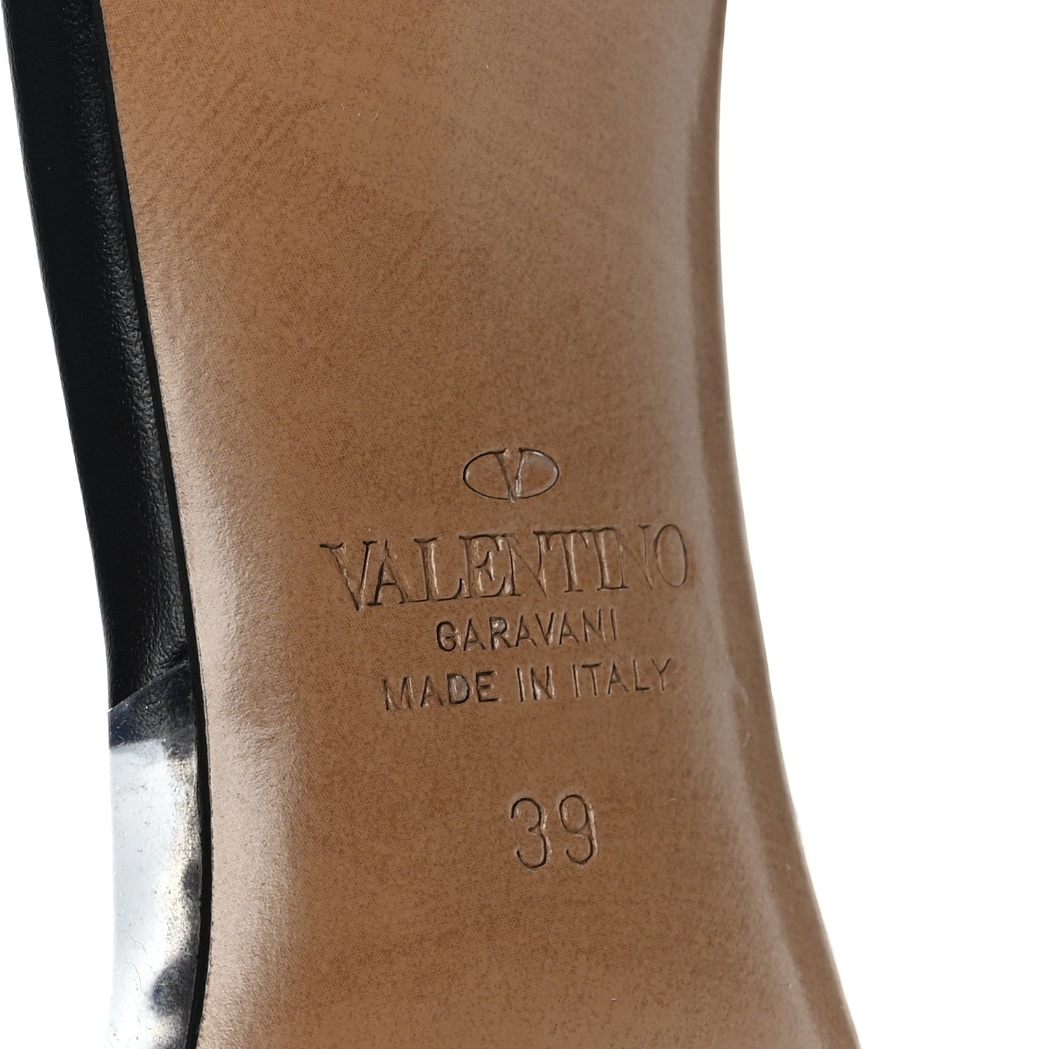 Valentino Garavani PVC Calfskin VLogo Pointed Toe 80mm Mules 39 Transparent 7 of 7