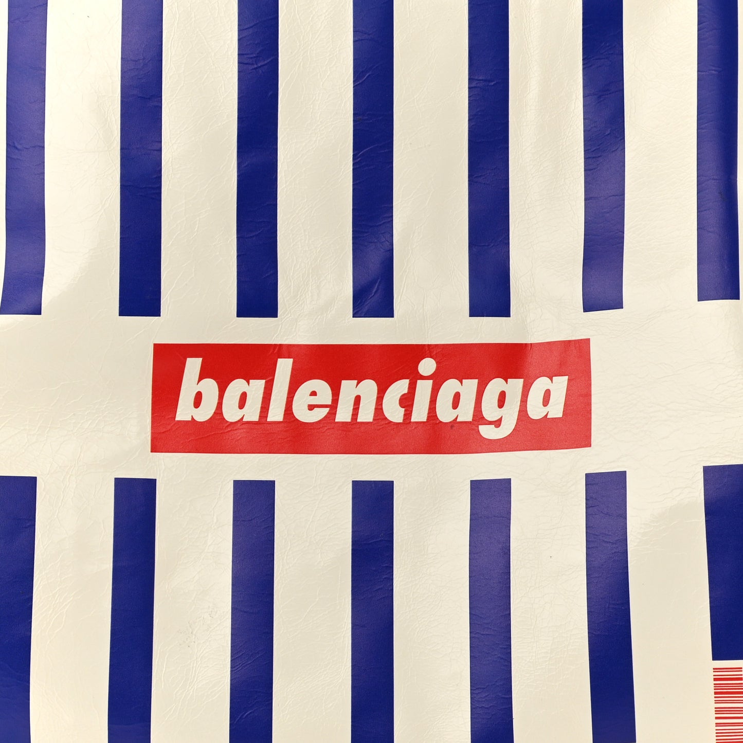 Calfskin Monday Shopper Tote Bag White Blue Red