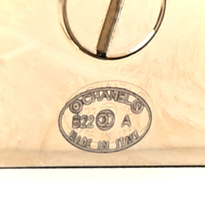 Chanel Metal 2.55 Logo Plate Earrings Gold 4 of 4