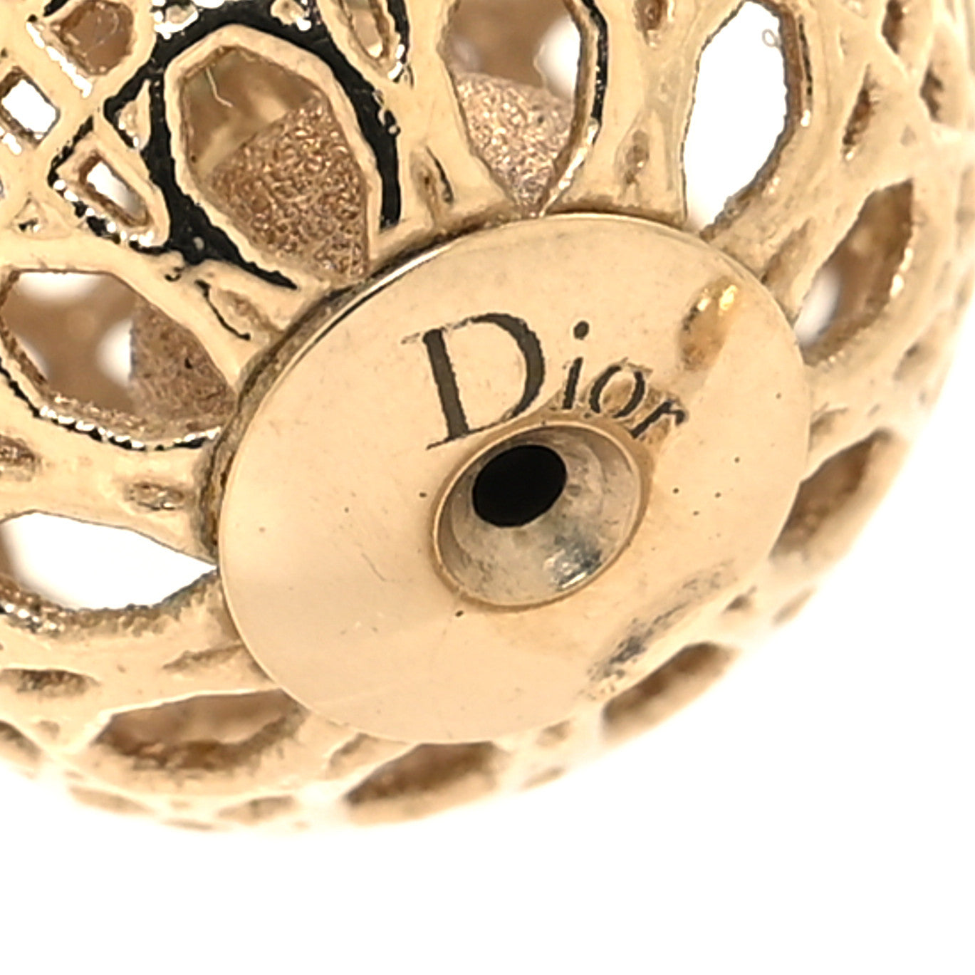 Cannage Mise En Dior Tribal Earrings Gold