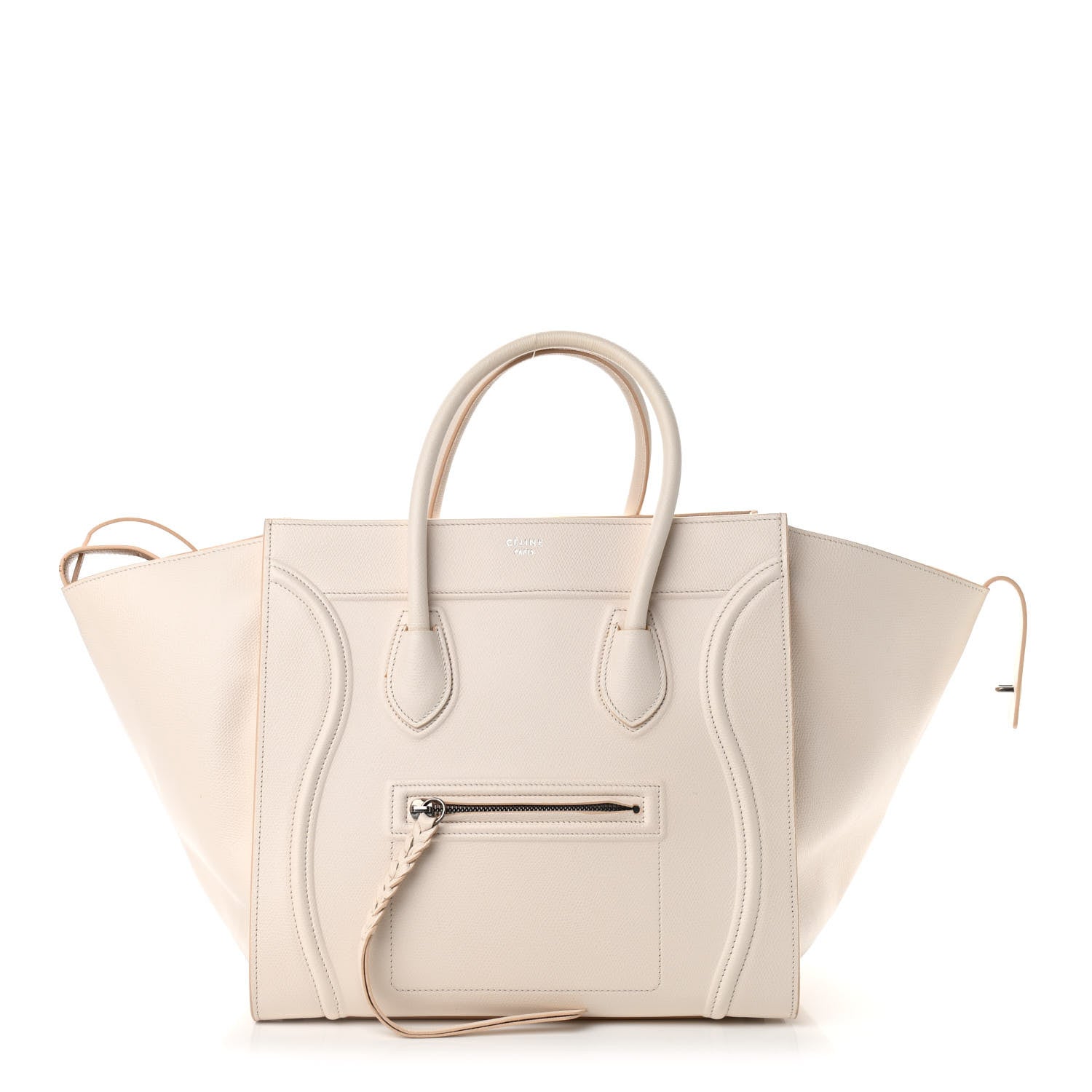 Celine Grained Calfskin Medium Phantom Luggage Cream 1 of 11