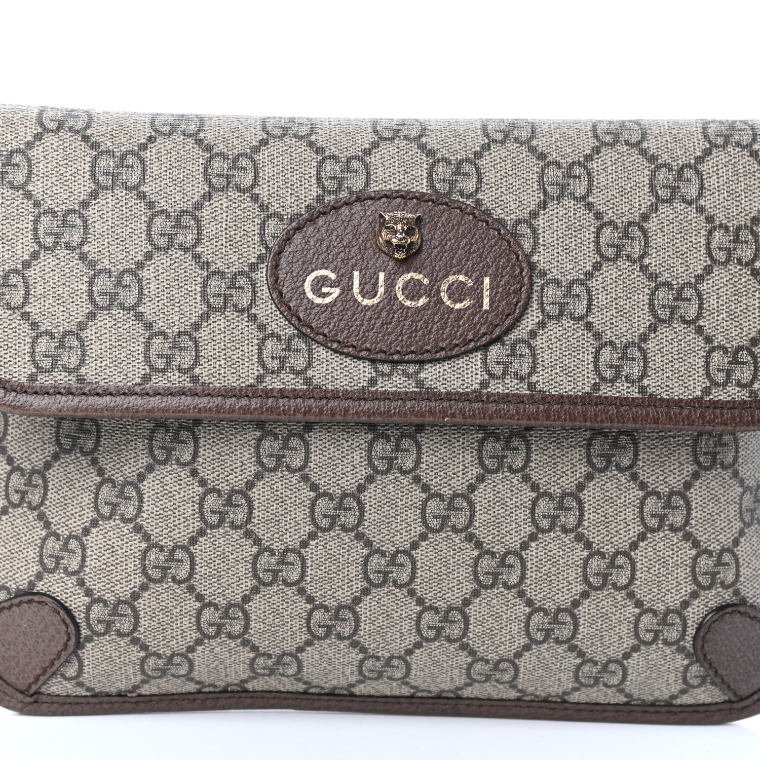 Gucci GG Supreme Monogram Neo Vintage Web Belt Bag Brown 7 of 9