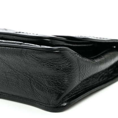 Saint Laurent Crinkled Calfskin Matelasse Monogram Baby Niki Chain Satchel Black 10 of 10
