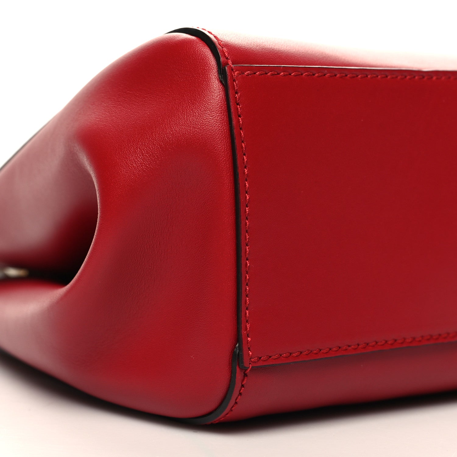 Gucci Nappa Bamboo Small Nymphaea Top Handle Hibiscus Red 9 of 10