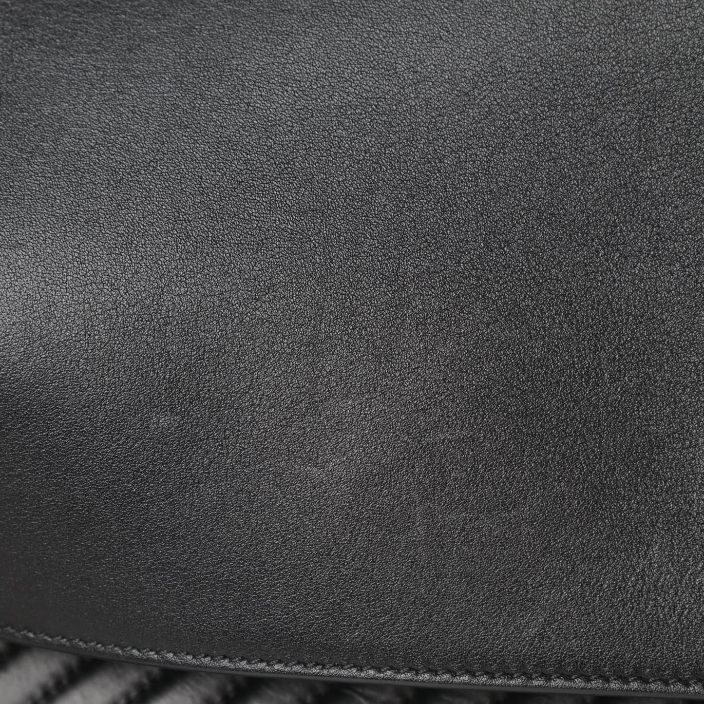 Calfskin Diagonal Quilted Mini Belt Bag Black