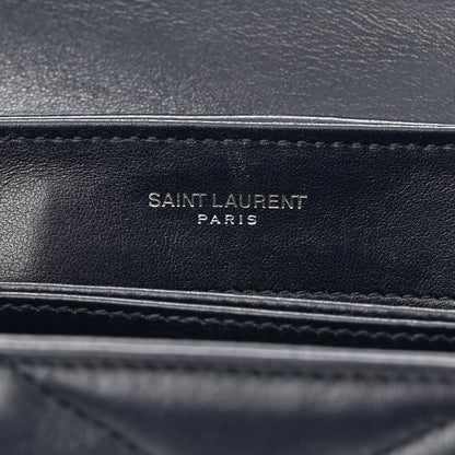 Saint Laurent Calfskin Y Quilted Monogram Toy Loulou Crossbody Bag Medium Blue 6 of 11