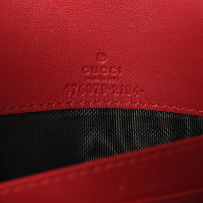 Gucci Calfskin Queen Margaret Chain Wallet Blue Agata Hibiscus Red Mystic White 6 of 8
