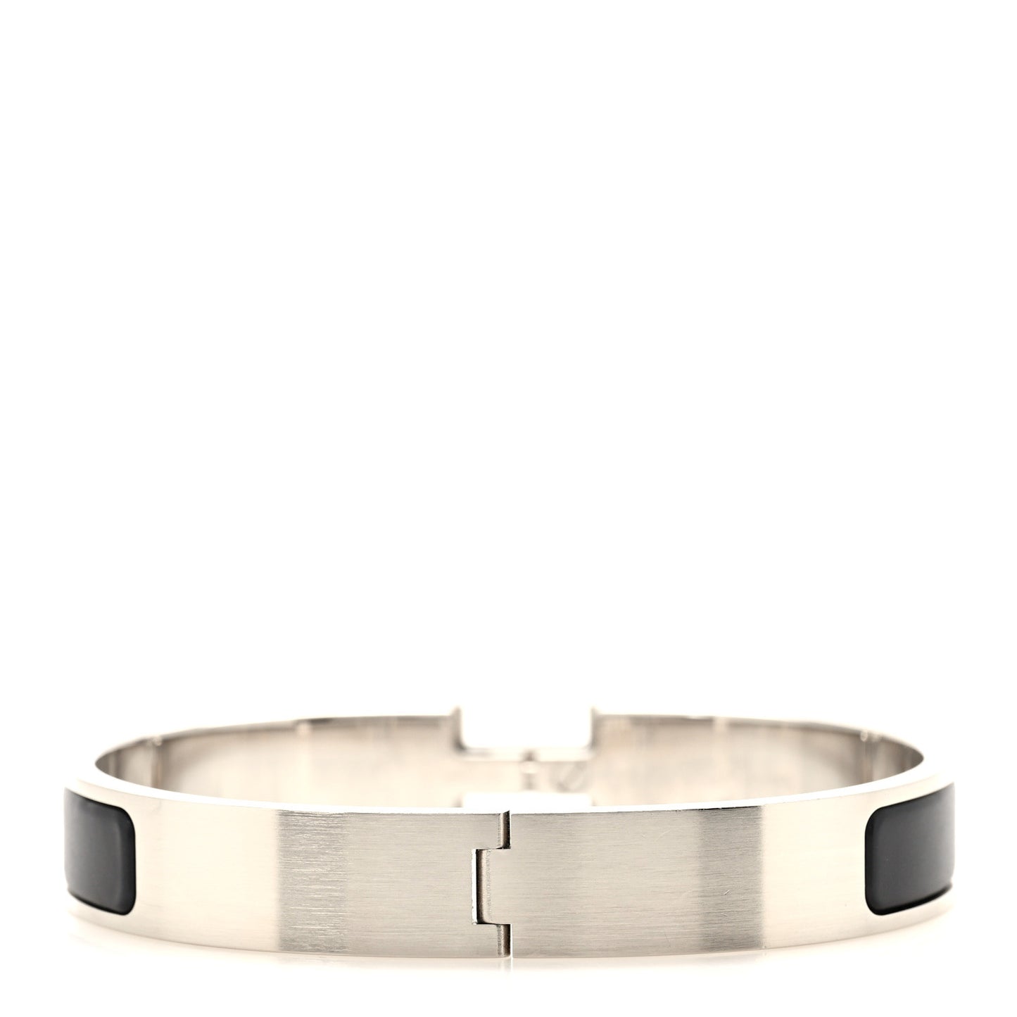 Matte Enamel Narrow Clic Clac HH Bracelet GM Black