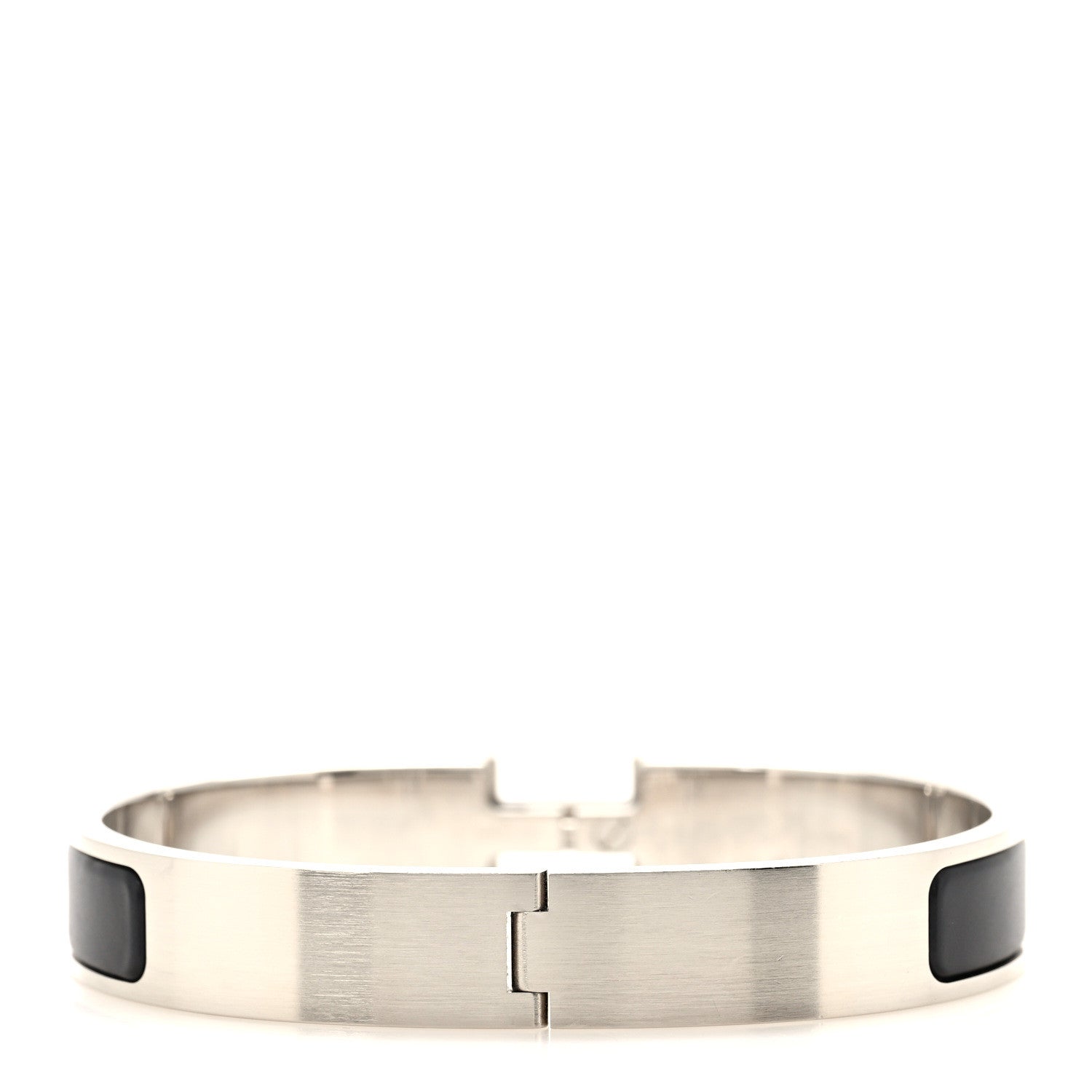 Hermes Matte Enamel Narrow Clic Clac HH Bracelet GM Black 3 of 4
