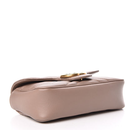 Gucci Calfskin Matelasse Super Mini GG Marmont Shoulder Bag Porcelain Rose 4 of 10