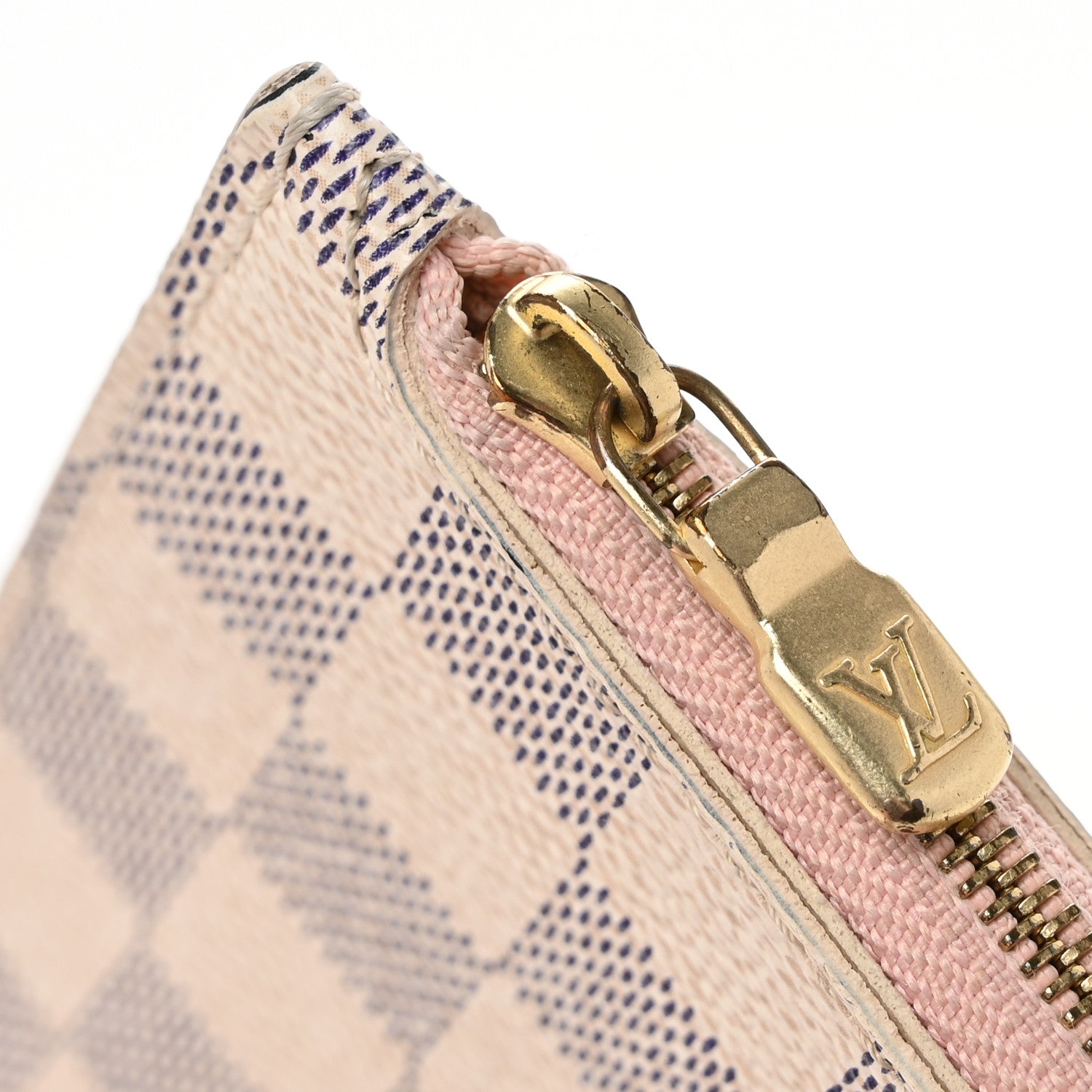 Louis Vuitton Damier Azur Neverfull MM GM Pochette Rose Ballerine 8 of 10