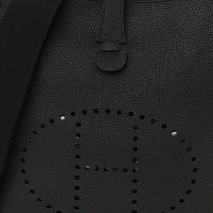 Hermes Taurillon Clemence Evelyne III GM Black 8 of 10
