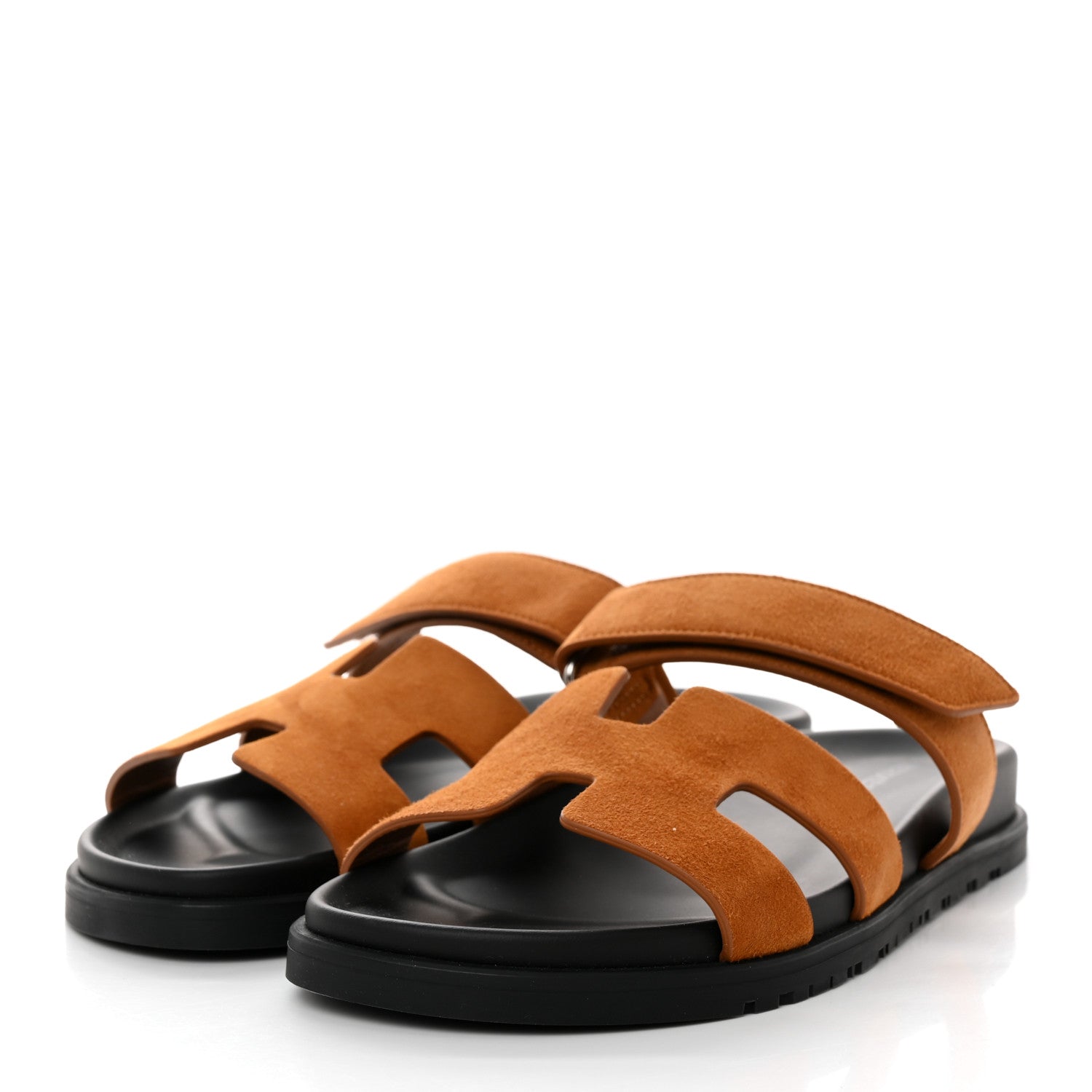 Hermes Suede Goatskin Womens Chypre Sandals 39 Naturel 3 of 9