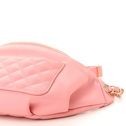 Chanel Lambskin Quilted Bi Waist Bag Fanny Pack Pink 10 of 10