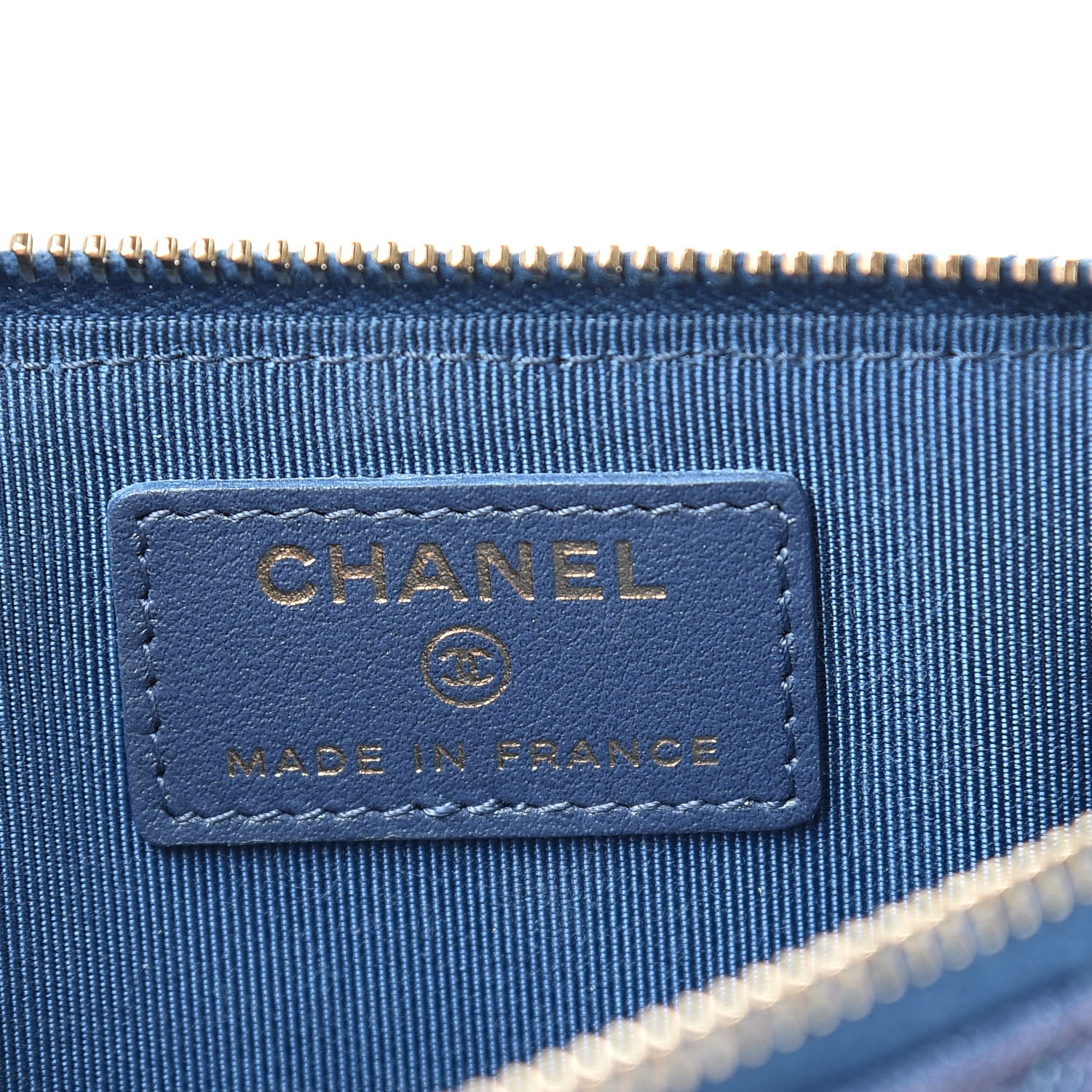 Chanel Iridescent Caviar Quilted Classic Flat Wallet Pouch Dark Blue 6 of 7