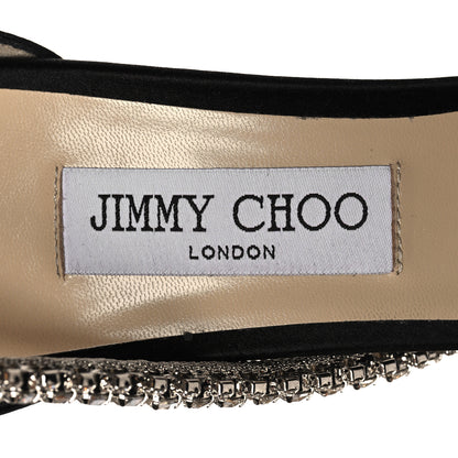 Jimmy Choo Satin Crystal Max Bing 150 Pumps 40 Black 7 of 9